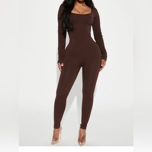 Seamless Jumpsuit Chocolate NWT